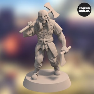 Acenii Axe Warriors – Pose 1 - Miniature