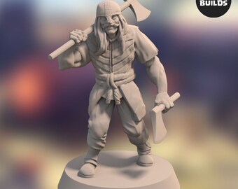 Acenii Axe Warriors – Pose 1 - Miniature