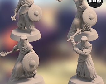 Night’s Cult Zealots with Maces Bundle (4 miniatures) - Fantasy Miniatures