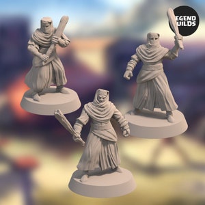 Night’s Cult Rioters Bundle (3 unique miniatures) - 28MM Miniature