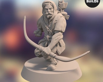 Acenii Barbarian Archer – Pose 3 – Miniature