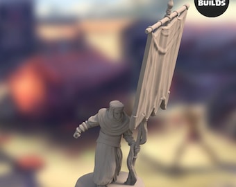 Night’s Cult Bannermen – Pose 2 – 28MM Miniature