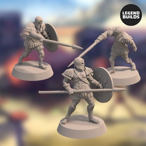 Realm of Eros Soldiers with Spear (3 miniatures) - Set 2 - 28MM Miniatures
