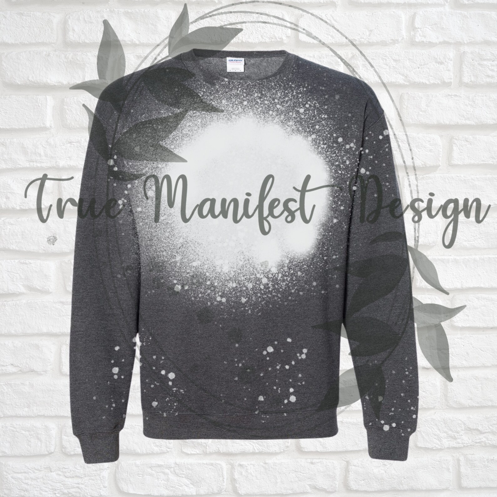 gray bleached sweatshirt