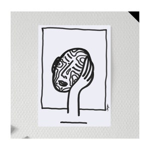 Tarjetas - Ilustraciones en rotulador tamaño A5 - Hechas a mano - Originales - Monocromáticas
