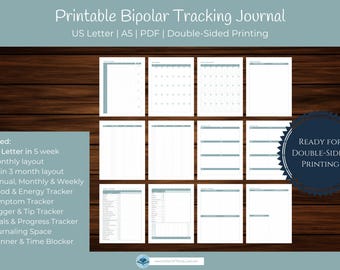 Printable Bipolar Tracking Journal