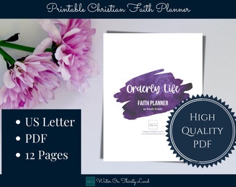 Printable Christian Faith Planner, Purple | Bible Study Tools