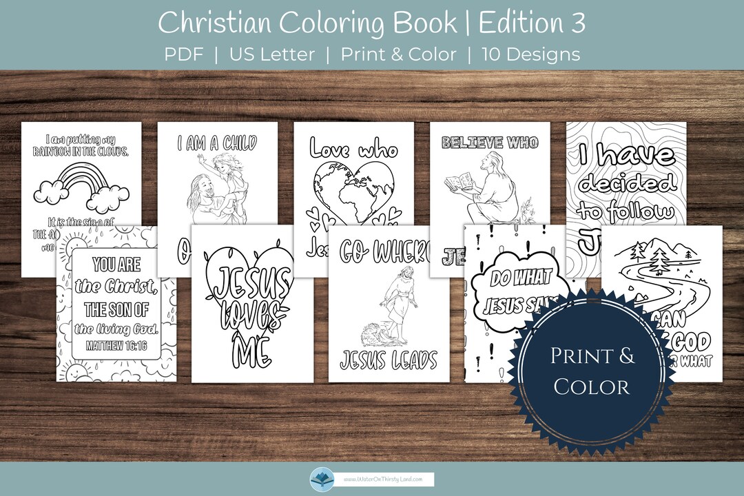 Bible Coloring Book Pages Pack 3 - Etsy