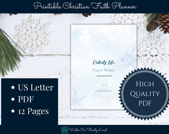 Printable Christian Faith Planer, Winter Wonderland | Werkzeuge für das Bibelstudium