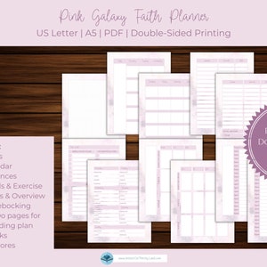Pink Galaxy Faith Planner