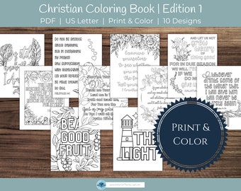 Páginas del libro para colorear de la Biblia, paquete 1