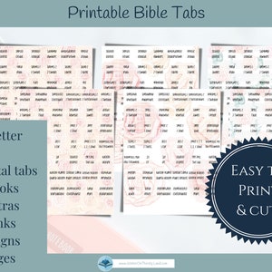 Printable Rose Bible Tabs Christian Bible Study Tools image 3