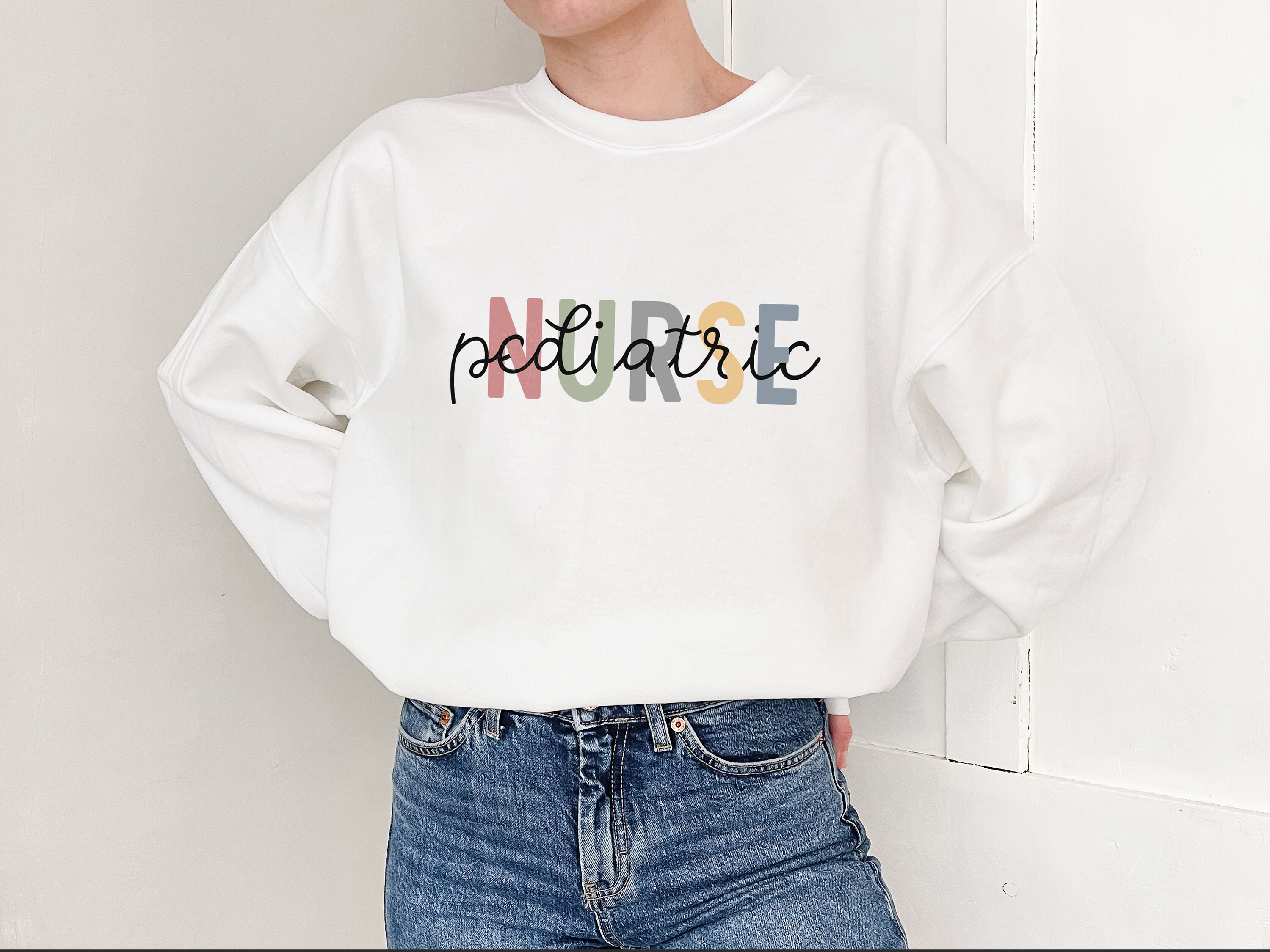 Pediatric Nurse Sweatshirt Pediatric Nurse Gift Idea Etsy