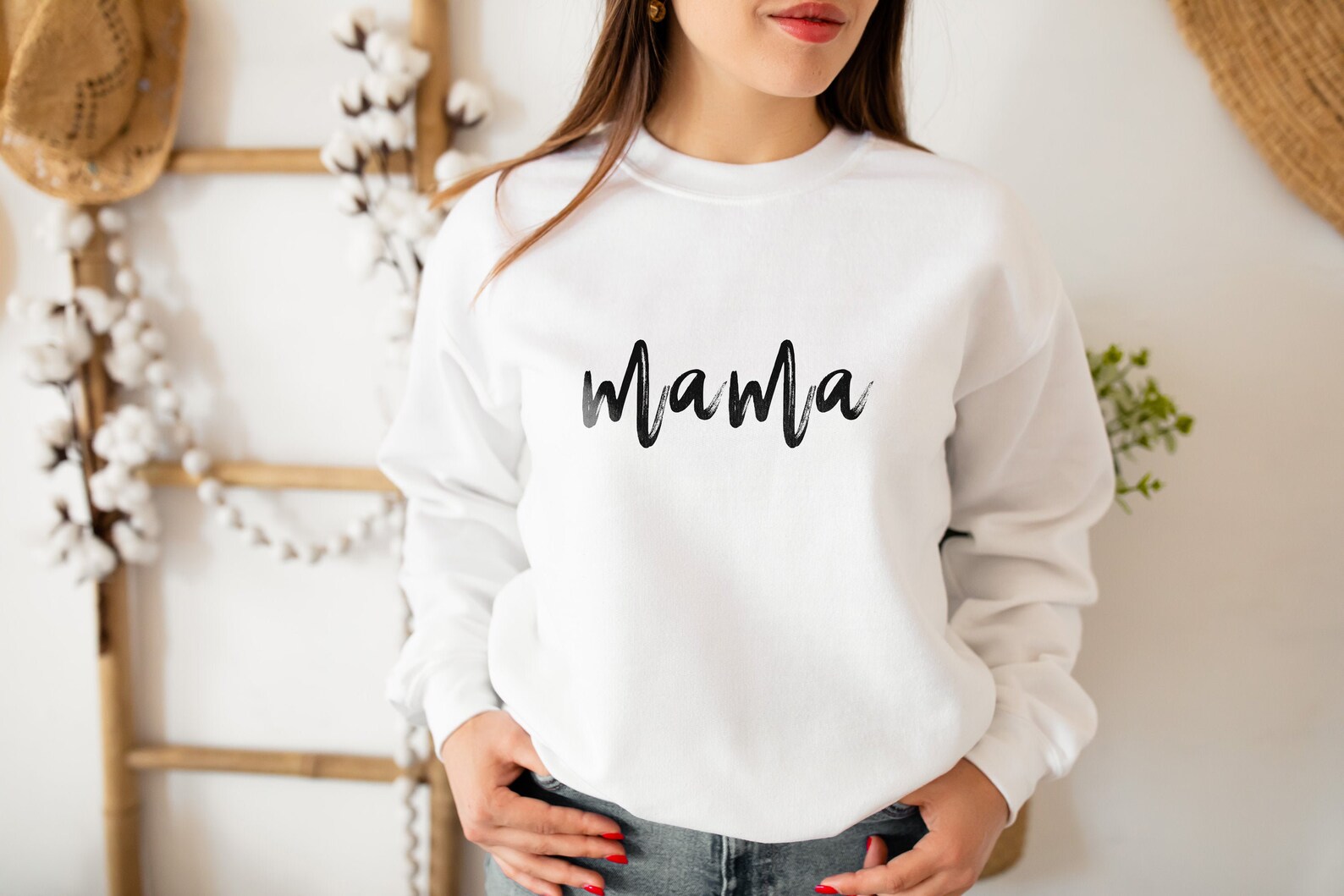 Mama Mama Sweater Mom Gift Ideas Mommy Gift Cursive | Etsy