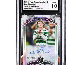 2022-23 Topps Museum Collection UCL Archival Auto Kyogo Furuhashi CGC 10