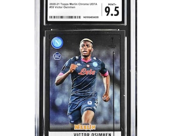 2020-21 Topps Merlin Chrome UEFA 59 Victor Osimhen RC CGC 9.5