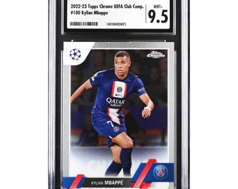 2022 Topps Chrome Europa-Vereinsspiele 100 Kylian Mbappe CGC 9.5