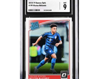 2018 Panini Donruss 199 Weston Mckennie Optic RC CGC 9