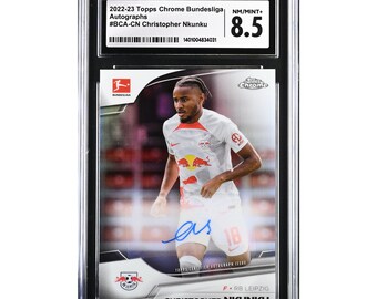 2022-23 Topps Chrome Bundesliga Chrome Auto CN Christopher Nkunku CGC 8.5