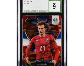 2020 Panini Wähle Euro 73 Alex Kral Tri-Color Prizm CSG 9