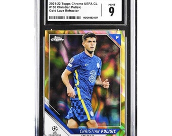 2021 Topps Chrome UCL 150 Christian Pulisic Gold Lava Refractor CGC 9