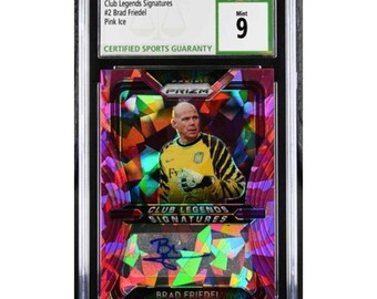 2020 Panini Prizm Club Legends Unterschriften CL-BF Brad Friedel Pink Ice CSG 9