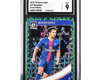 2018 Panini Donruss 57 Marquinhos Optic-Green Velocity CGC 9