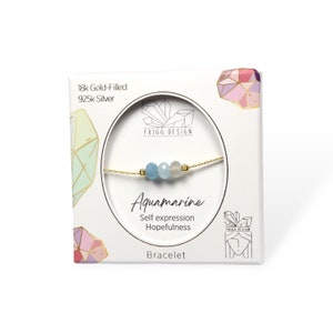 Aquamarine Bracelet: Adjustable Sterling Silver, Handmade Jewelry