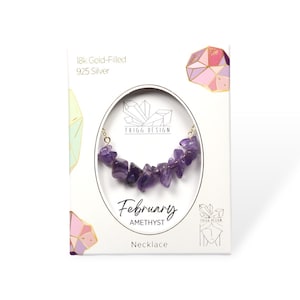February Birthstone Necklace, Amethyst Gemstone Necklace, Handmade Sterling Silver Jewelry Gift, Dainty Everyday Necklace, Gift For Her