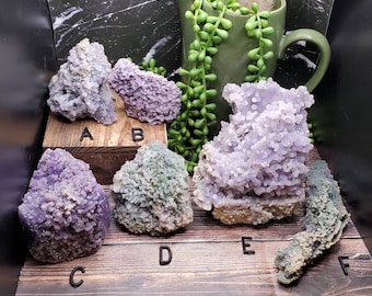 Raw Grape Agate Cluster - Medium Size