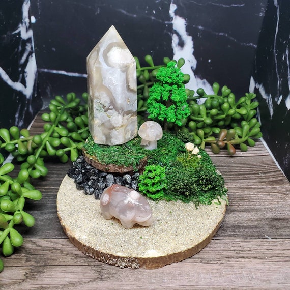 Green flower agate タワーセット A 【公式通販】