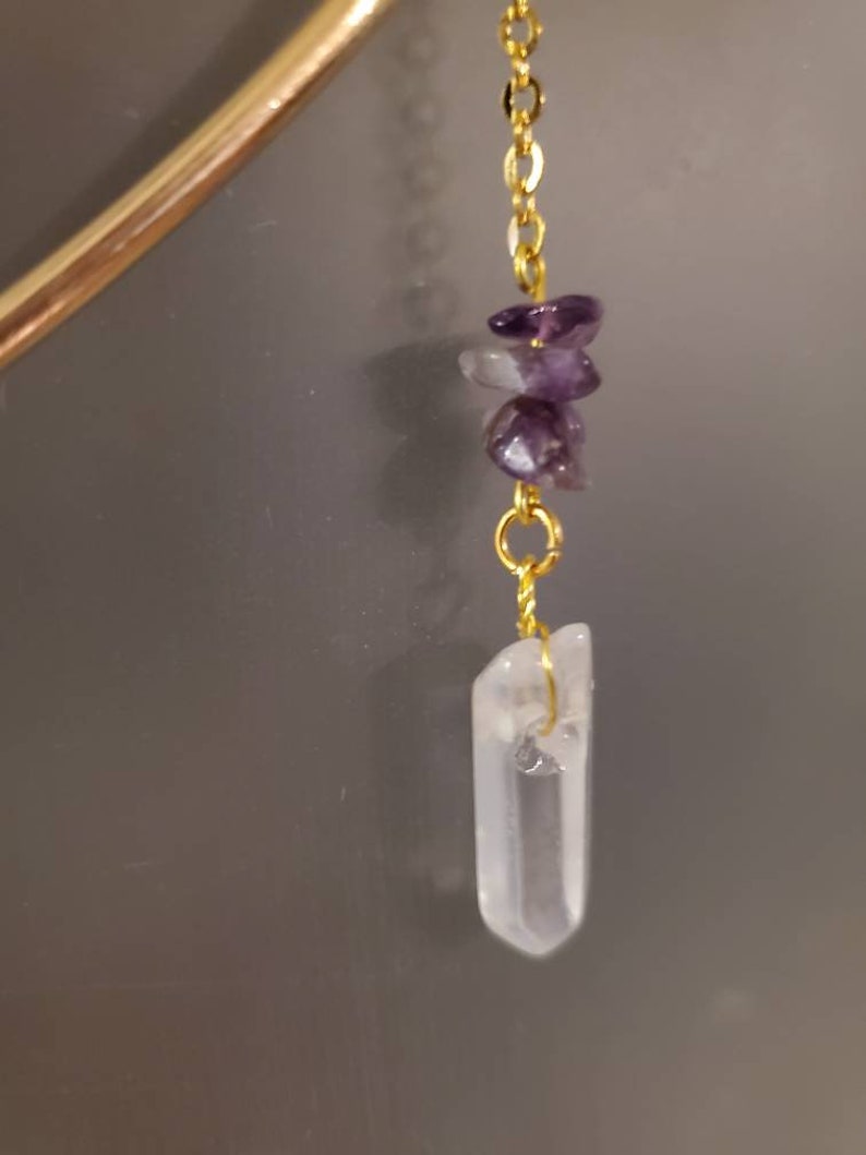 Crystal Pyramid Suncatcher Amethyst