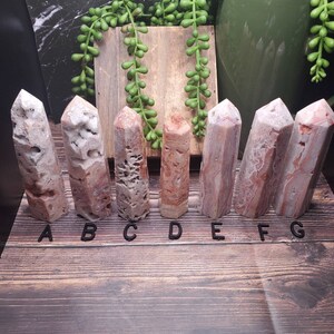 Pink Crazy Lace Agate Druzy Towers - You Choose