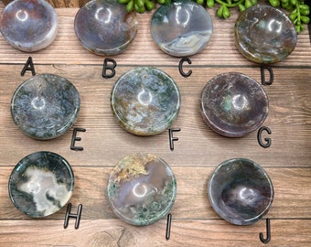Moss Covered Agate Bowl - You Choose