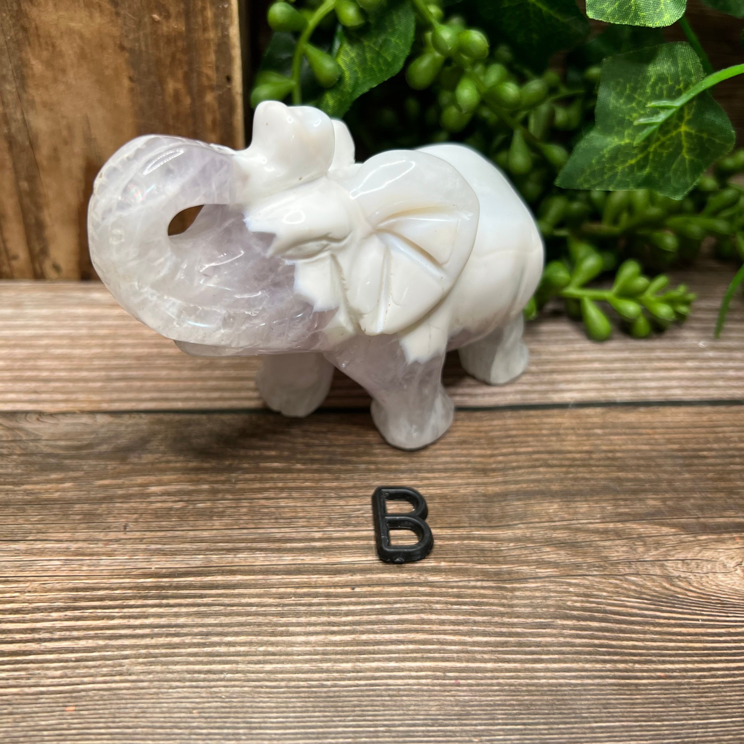 アメジスト入り瑪瑙の象 - Etsy 日本