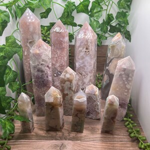 Flower Blossom Agate Towers - Some with Amethyst - You Choose