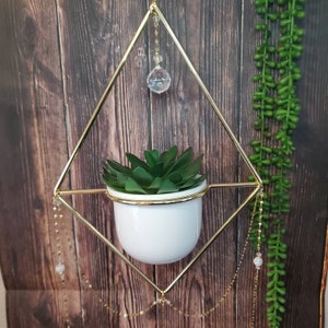 Hanging Crystal Plant Holder