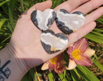 Moss Covered Agate Heart