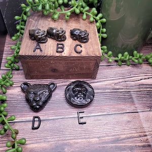 Gold Sheen Obsidian Pig or Jaguar Head or Lion Head