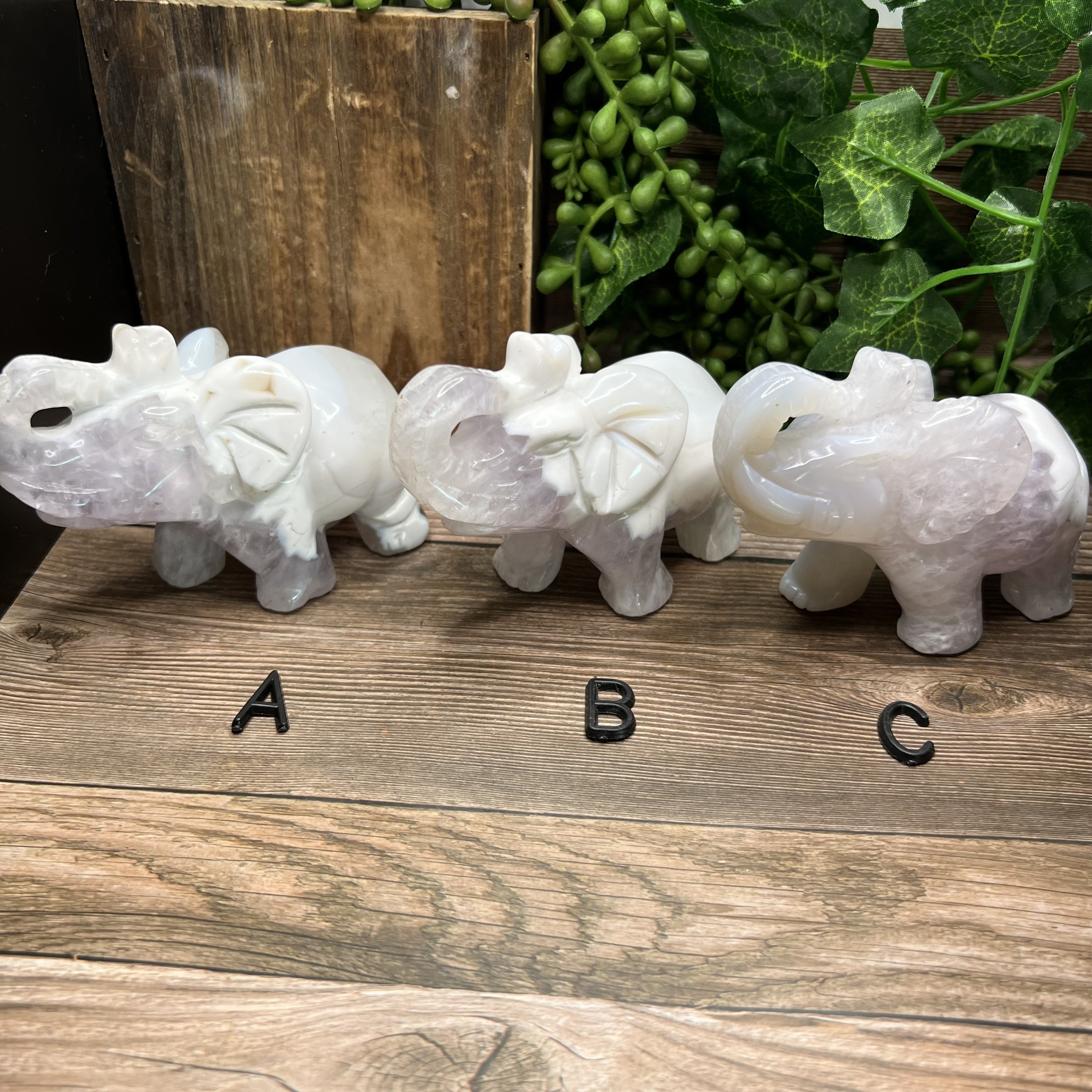 アメジスト入り瑪瑙の象 - Etsy 日本