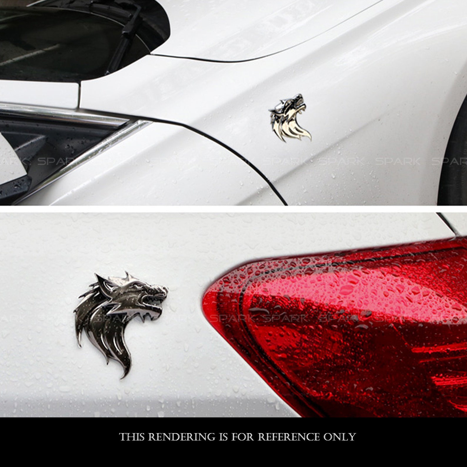 Wolf Head 3D Logo Car Metal alloy Emblem Badge Decoration Etsy