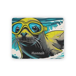 Personalized Sea Lion Puzzle: Kids&#39; Educational Sea Life Game