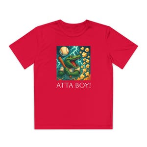 Youth Baseball Tee: &quot;Atta Boy!&quot; Design - Sports Shirt for Boys