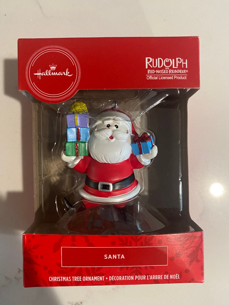 Hallmark Rudolph the Red Nose Reindeer Santa Christmas Tree Ornament - Etsy