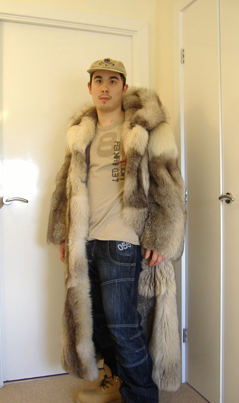 Men's lynx shop fur coat