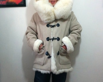 Herlipto☆Faux Fur Hoodie Duffle Coat herlipto Faux Fur Hoodie Duffle Coat