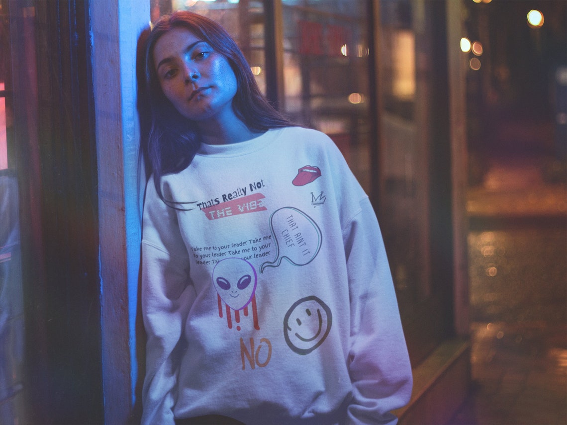 Unisex Oversized Sweater Spray Paint Sweater Cool Sweater Etsy