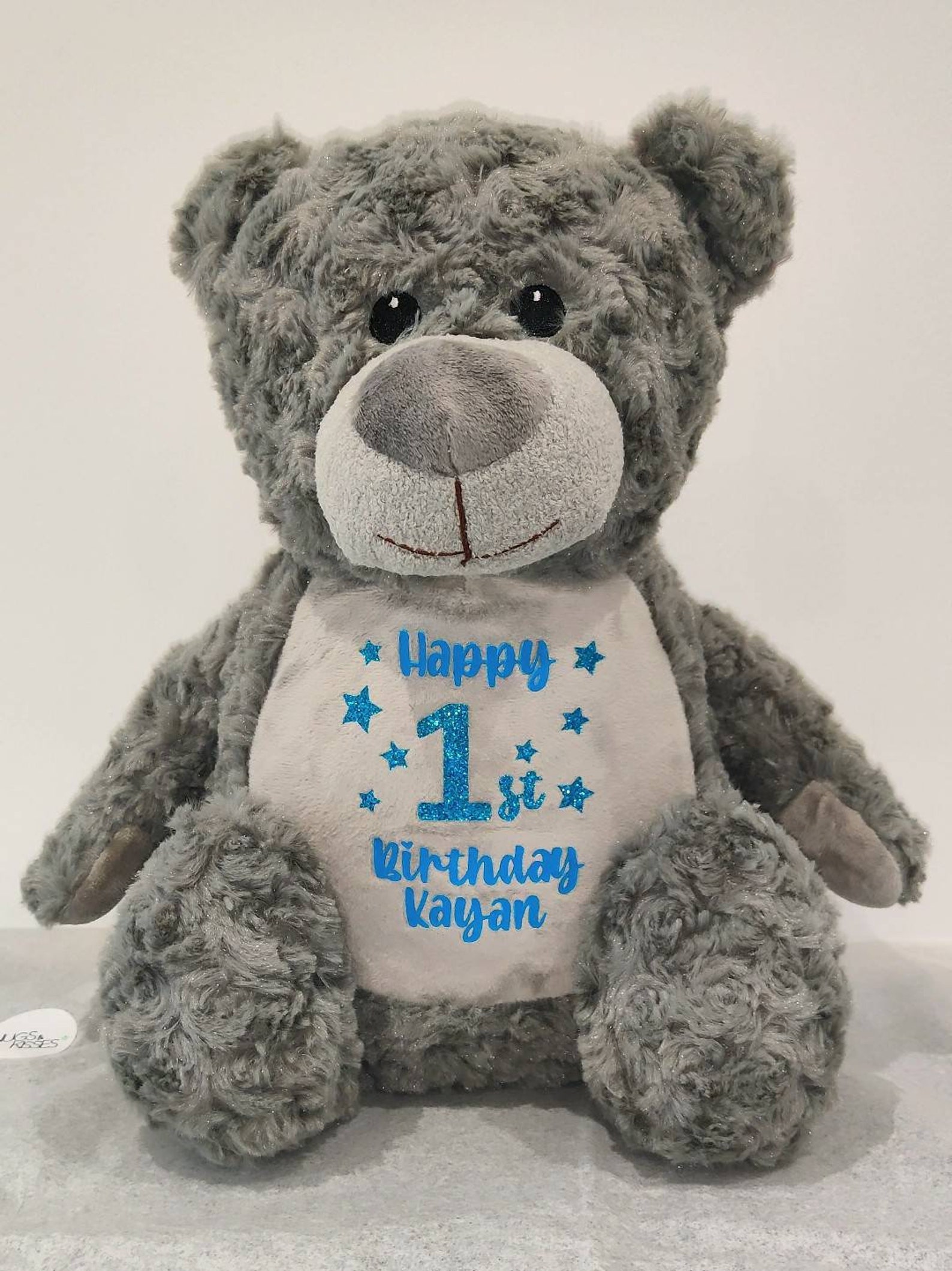 Personalised teddy bear/Birthday teddy/Birth stat teddy/New Etsy