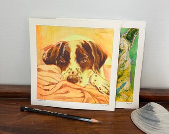 Custom Hand-Painted Dog Portraits