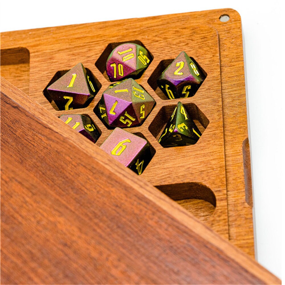 Custom Portable D20 Wooden Dice Box / Vault / Tray Combo for Etsy